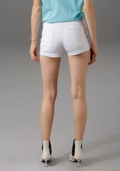 Only Short ONLCUBA LIFE PAPERBAG 27 Only Short ONLCUBA LIFE PAPERBAG -Beroemde Badkleding Winkel aniston casual short in pastelgetint kleurenpalet wit 13