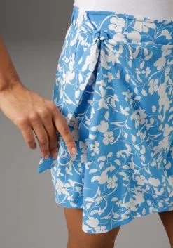 Aniston CASUAL Short In Wikkel-look - Met Strikbandjes Opzij Te Knoop 20 Aniston CASUAL Short In Wikkel-look - Met Strikbandjes Opzij Te Knoop -Beroemde Badkleding Winkel aniston casual short in wikkel look met strikbandjes opzij te knoop blauw 2