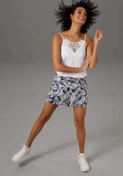 Aniston CASUAL Short Met Bloemen- Of Bladdessin - Leuk Zijn Beide 21 Aniston CASUAL Short Met Bloemen- Of Bladdessin - Leuk Zijn Beide -Beroemde Badkleding Winkel aniston casual short met bloemen of bladdessin leuk zijn beide blauw 5