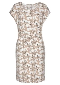 Beachtime Jerseyjurk Met Bloemmotief 18 Beachtime Jerseyjurk Met Bloemmotief -Beroemde Badkleding Winkel beachtime jerseyjurk met bloemmotief beige 2