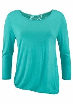 Beachtime Shirt Met 3/4-mouwen Met Leuk Kanten Detail Op De Rug (Set Van 2) -Beroemde Badkleding Winkel beachtime shirt met 3 4 mouwen met leuk kanten detail op de rug set van 2 groen 3