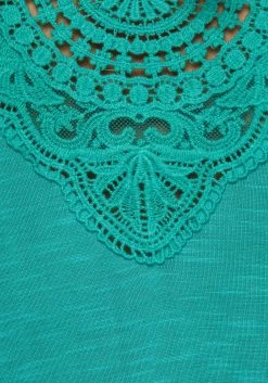 Beachtime Shirt Met 3/4-mouwen Met Leuk Kanten Detail Op De Rug (Set Van 2) -Beroemde Badkleding Winkel beachtime shirt met 3 4 mouwen met leuk kanten detail op de rug set van 2 groen 6