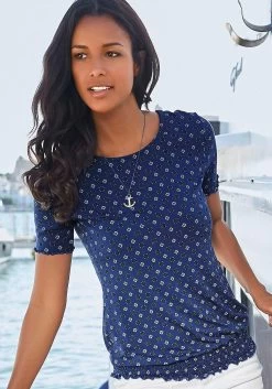 Beachtime T-shirt Met Gesmokte Band (Set Van 2) -Beroemde Badkleding Winkel beachtime t shirt met gesmokte band set van 2 blauw 2