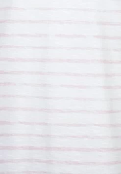 Beachtime T-shirt Modieus Gestreept -Beroemde Badkleding Winkel beachtime t shirt modieus gestreept roze 3