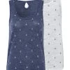 Beachtime Tanktop Met Maritieme Ankerprint (Set Van 2)