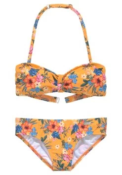 Bench. Badpak Met Op Dessin Geplaatste Print -Beroemde Badkleding Winkel bench bandeaubikini maui kids met trendy print geel 8