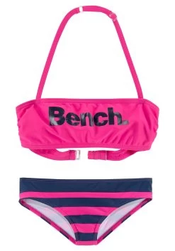 Buffalo Tankini Met Etnoprint En Contrastdetails -Beroemde Badkleding Winkel bench bandeaubikini met grote logoprint roze 6