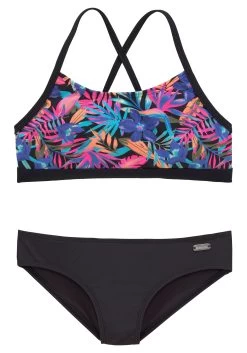 KangaROOS Badpak Met Sportieve Contrastinzetten -Beroemde Badkleding Winkel bench bustierbikini pitch kids met trendy jungle print paars 7