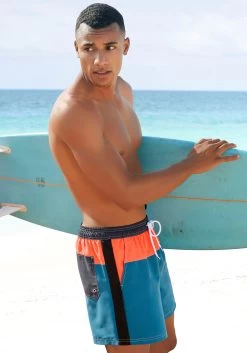 F2 Boardshort Mavericks -Beroemde Badkleding Winkel bench zwemshort davis in colourblocking design multicolor 11