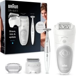 Braun Elektrisch Scheerapparaat Silk-épil Ladyshave 5-360 3-in-1 Bedraad Apparaat -Beroemde Badkleding Winkel braun epilator silk epil 5 5 805 micro grip pincetten technologie wet dry epileren zwenkbaar hoofd wit 6