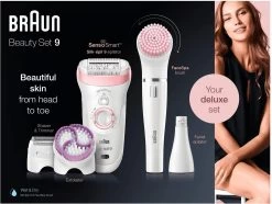 Braun Epilator Silk-épil 9 9-975 6-in-1 Draadloze Wet&Dry Ontharing – Epilator, Scheerapparaat, Peeling, Reinigingskit Voor Gezicht En Lichaam -Beroemde Badkleding Winkel braun epilator silk epil 9 9 975 6 in 1 draadloze wetdry ontharing epilator scheerapparaat peeling reinigingskit voor gezicht en lichaam roze 4