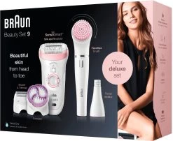 Braun Epilator Silk-épil 9 9-975 6-in-1 Draadloze Wet&Dry Ontharing – Epilator, Scheerapparaat, Peeling, Reinigingskit Voor Gezicht En Lichaam -Beroemde Badkleding Winkel braun epilator silk epil 9 9 975 6 in 1 draadloze wetdry ontharing epilator scheerapparaat peeling reinigingskit voor gezicht en lichaam roze 5