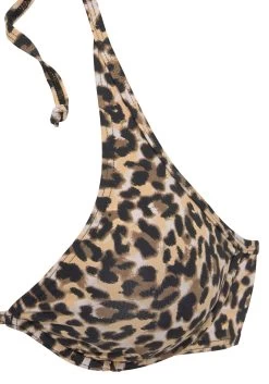 Bruno Banani Beugelbikini Met Animal-print In Haltermodel -Beroemde Badkleding Winkel bruno banani beugelbikini met animal print in haltermodel bruin 4