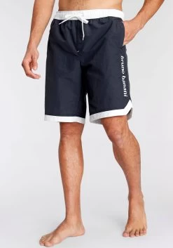 Buffalo Zwemshort Met Fotoprint En Strepen -Beroemde Badkleding Winkel bruno banani boardshort duurzaam van gerecycled materiaal blauw 3