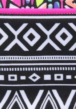 Buffalo Bandeaubikini Met Etnoprint En Contrastdetails -Beroemde Badkleding Winkel buffalo bandeaubikini met etnoprint en contrastdetails zwart 2