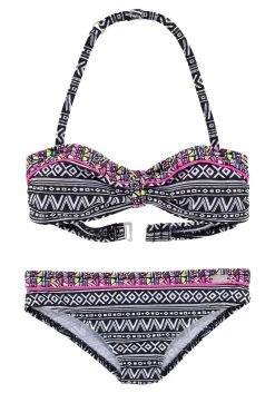 Buffalo Bandeaubikini Met Etnoprint En Contrastdetails