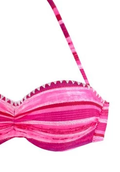 Buffalo Beugelbikini In Bandeaumodel MAY In Batik-look En Gehaakt Randje -Beroemde Badkleding Winkel buffalo beugelbikini in bandeaumodel may in batik look en gehaakt randje roze 5