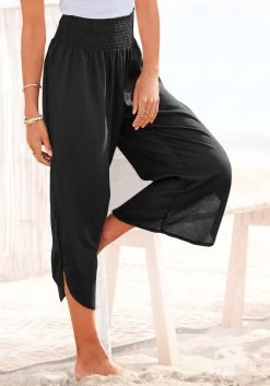 Venice Beach Strandshirt Met Logoprint -Beroemde Badkleding Winkel buffalo comfortbroek met comfortabele smokband zwart 9