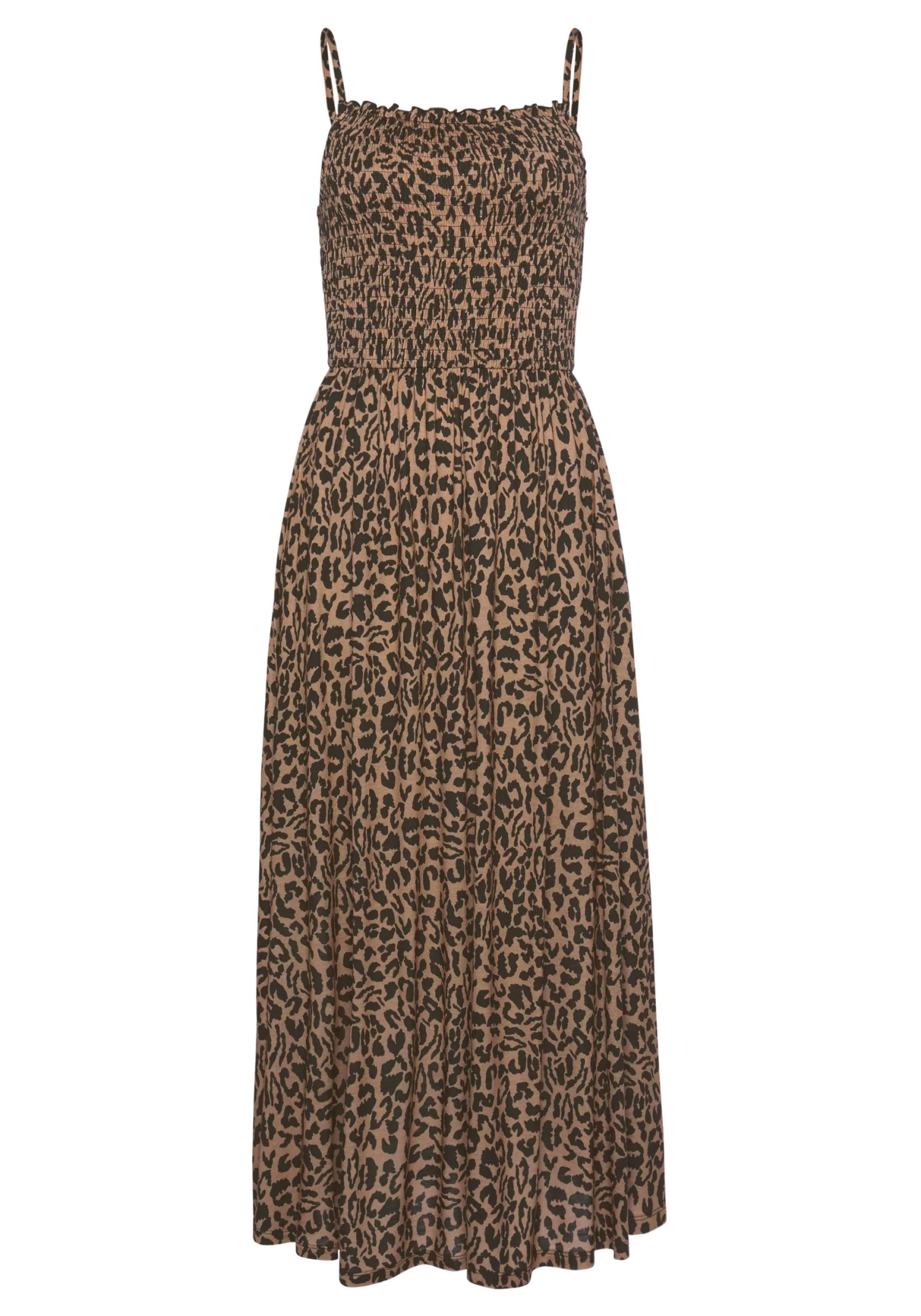 Buffalo Midi-jurk Met Een Gesmokte Top En Animal-print 2 Buffalo Midi-jurk Met Een Gesmokte Top En Animal-print - Afbeelding 2