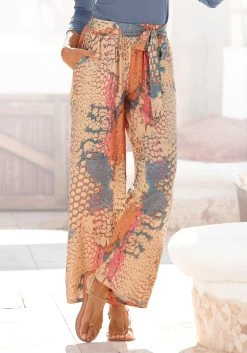 Calvin Klein Badslippers FANNY 11F *I -Beroemde Badkleding Winkel buffalo palazzobroek met dierenprint met een bindceintuur multicolor 12