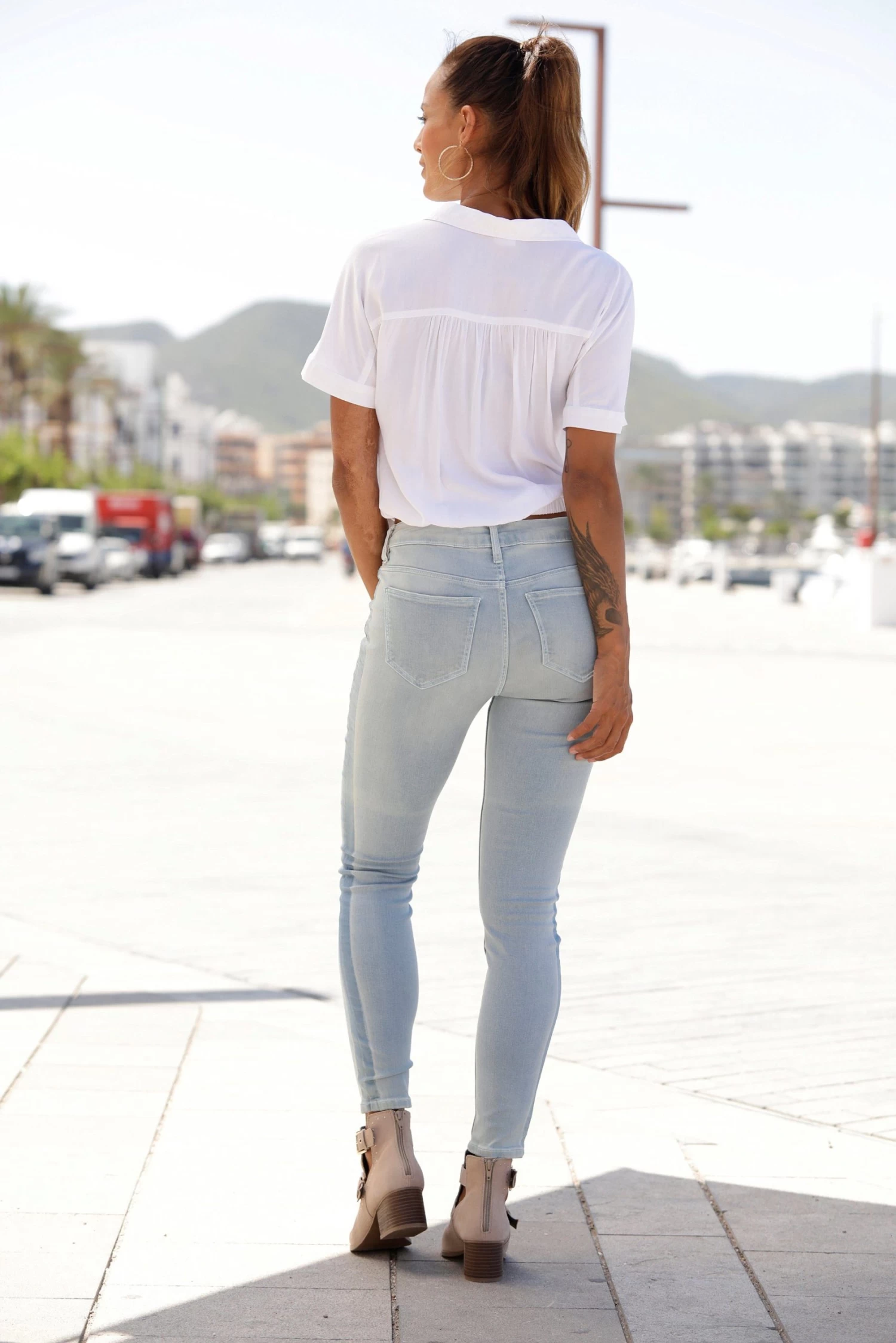 Buffalo Skinny Fit Jeans Met Strepen Opzij 7 Buffalo Skinny Fit Jeans Met Strepen Opzij - Image 7