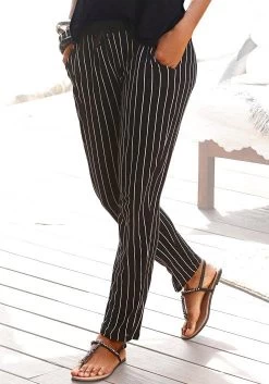 Jette Joop Triangelbikini Met Modern Streepdessin 24 Jette Joop Triangelbikini Met Modern Streepdessin -Beroemde Badkleding Winkel buffalo strandbroek met streepprint zwart