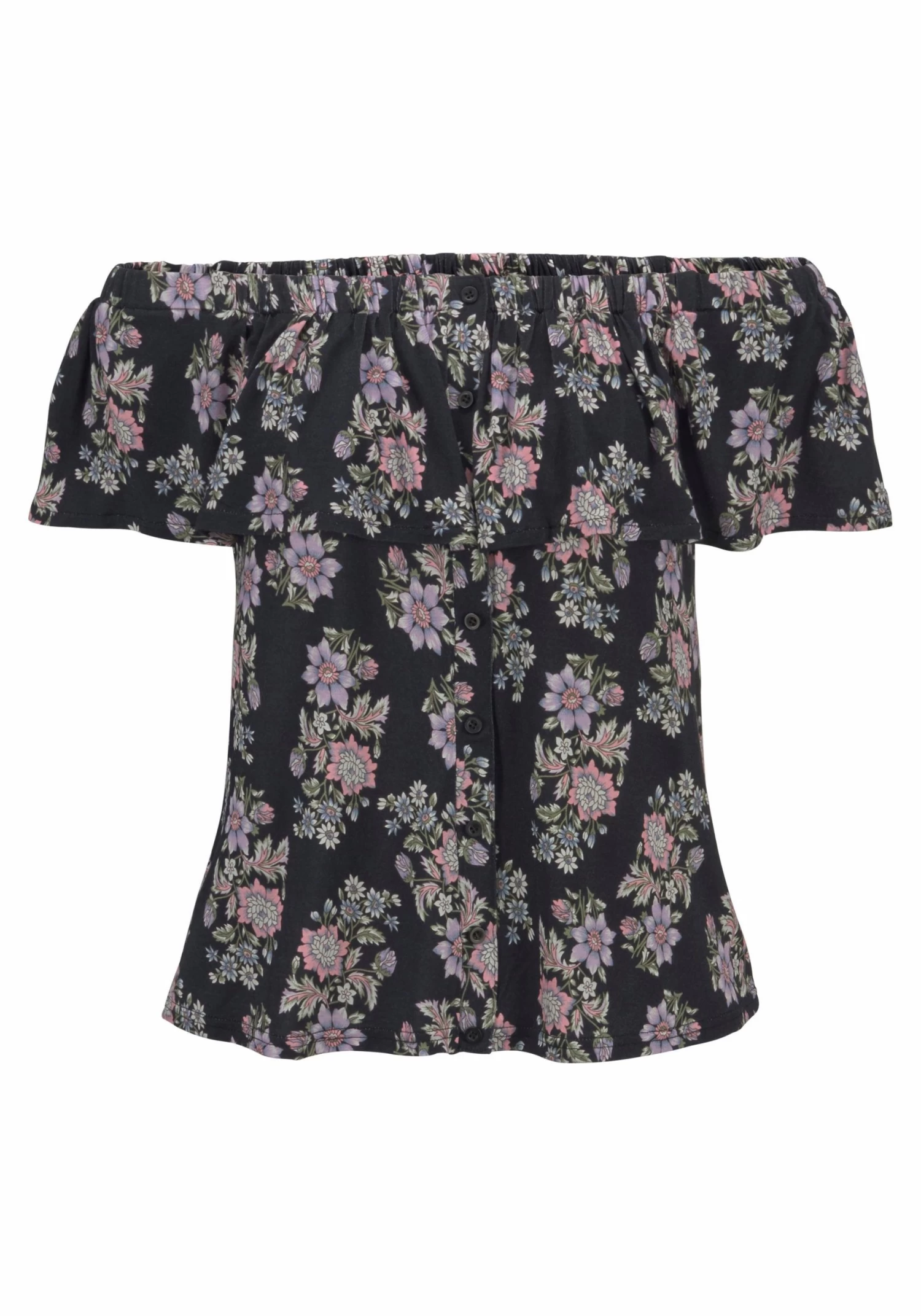 Buffalo Strandshirt In Carmenstijl Met Volant 2 Buffalo Strandshirt In Carmenstijl Met Volant - Image 2