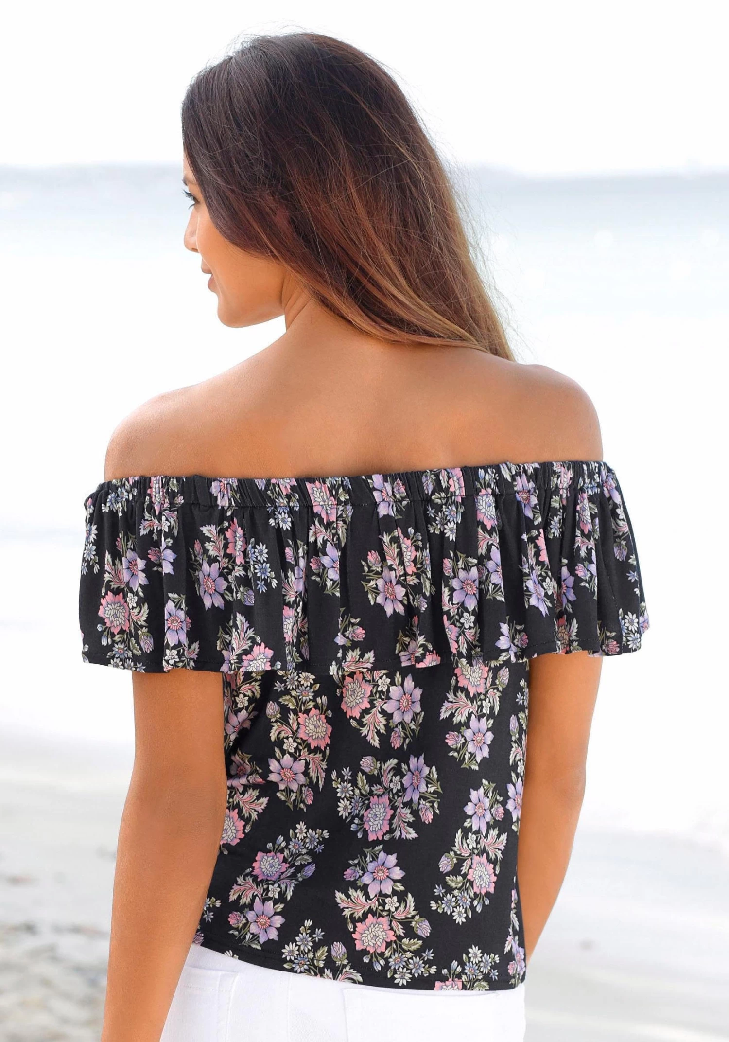 Buffalo Strandshirt In Carmenstijl Met Volant 3 Buffalo Strandshirt In Carmenstijl Met Volant - Image 3