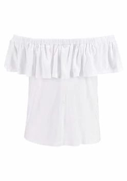 Buffalo Strandshirt In Carmenstijl Met Volant 21 Buffalo Strandshirt In Carmenstijl Met Volant -Beroemde Badkleding Winkel buffalo strandshirt in carmenstijl met volant wit 10