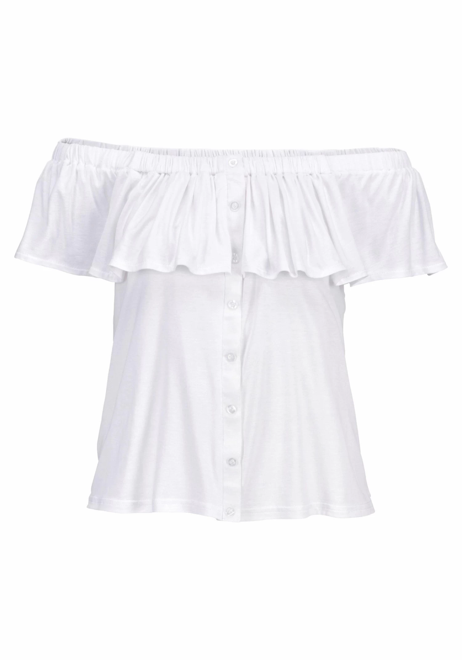 Buffalo Strandshirt In Carmenstijl Met Volant 2 Buffalo Strandshirt In Carmenstijl Met Volant - Image 2