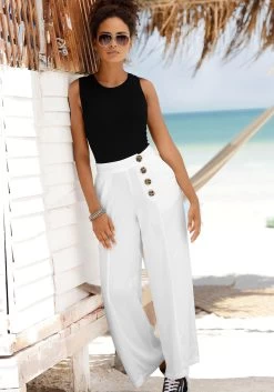 Buffalo Strandtop Van Zacht Ribmateriaal (set, 2-delig) 33 Buffalo Strandtop Van Zacht Ribmateriaal (set, 2-delig) -Beroemde Badkleding Winkel buffalo strandtop van zacht ribmateriaal set 2 delig wit 15