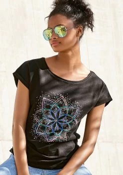 Buffalo T-shirt Met Modieuze Frontprint