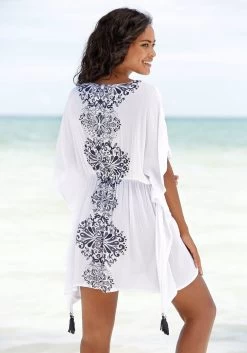 Buffalo Tuniek Van Viscose-crêpe 22 Buffalo Tuniek Van Viscose-crêpe -Beroemde Badkleding Winkel buffalo tuniek van viscose crepe wit 2