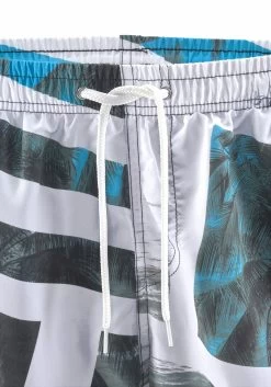 Buffalo Zwemshort Met Fotoprint En Strepen -Beroemde Badkleding Winkel buffalo zwemshort met fotoprint en strepen wit 5