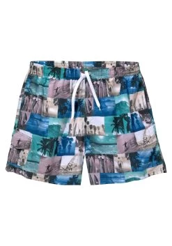 Arena Zwemshort Fundamentals Boy -Beroemde Badkleding Winkel buffalo zwemshort met fotoprint in 2 lengten blauw 8