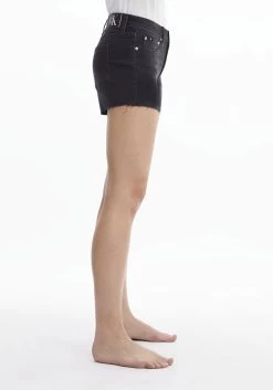 Calvin Klein Short MID RISE SHORT Met Iets Gerafelde Voetzoom -Beroemde Badkleding Winkel calvin klein short mid rise short met iets gerafelde voetzoom zwart 8