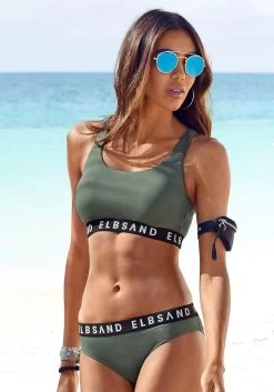 Elbsand Triangelbikini Met Merkopschriften In Contrastkleur 32 Elbsand Triangelbikini Met Merkopschriften In Contrastkleur -Beroemde Badkleding Winkel elbsand bustierbikini met contrastkleurige opschriften groen 3