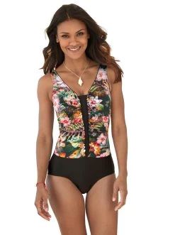 Vivance Badpak Met Goudkleurige Sierknopen -Beroemde Badkleding Winkel feel good badpak zwart 37