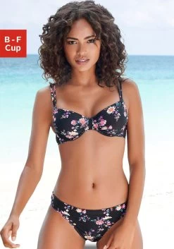 Buffalo Jerseyjurk Met Paperbag-band -Beroemde Badkleding Winkel jette joop beugelbikini met dubbele bandjes en print zwart 2