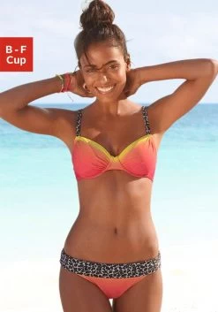 Beachtime Strandjurk Met Print All-over -Beroemde Badkleding Winkel kangaroos beugelbikini met trendy details voorzien van luipaardprint oranje 2