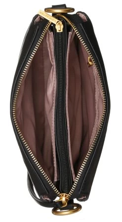 LANCASTER Schoudertas Clutch Small Soft Matelassé Met Goudkleurige Details 17 LANCASTER Schoudertas Clutch Small Soft Matelassé Met Goudkleurige Details -Beroemde Badkleding Winkel lancaster schoudertas clutch small soft matelasse met goudkleurige details zwart 3