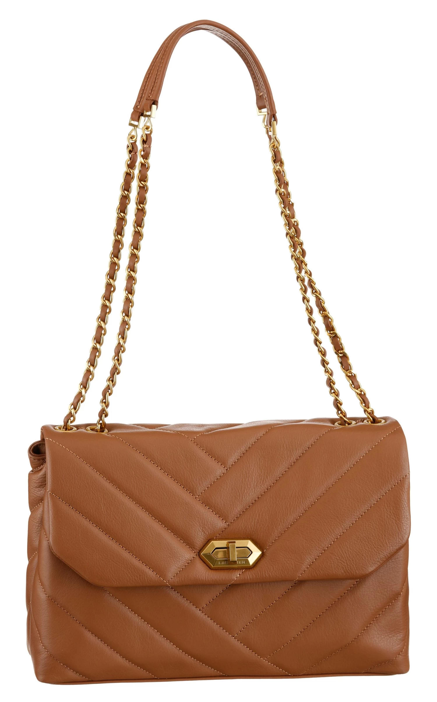 LANCASTER Schoudertas Trotter Bag L Met Goudkleurige Details 1 LANCASTER Schoudertas Trotter Bag L Met Goudkleurige Details