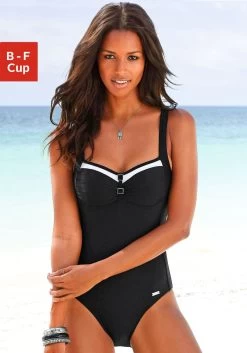 Badpak 25 Badpak -Beroemde Badkleding Winkel lascana badpak met contrastdetails en modellerend effect zwart 3