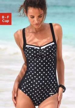 S.Oliver RED LABEL Beachwear Badpak In Colourblocking-look Met Een Modellerend Effect 25 S.Oliver RED LABEL Beachwear Badpak In Colourblocking-look Met Een Modellerend Effect -Beroemde Badkleding Winkel lascana badpak met een modellerend effect zwart 1