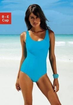 Sunseeker Badpak Met Verschillende Draagvarianten En Modellerend Effect -Beroemde Badkleding Winkel lascana badpak met flatteus effect blauw