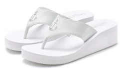 Vivance Shirt Met 3/4-mouwen Met Modieuze Smokinzet -Beroemde Badkleding Winkel lascana badslippers teenslippers met sleehak en siersteentjes veganistisch wit