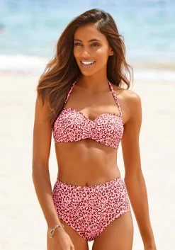 Sunseeker Beugelbikini Met Sierringetjes Aan De Top -Beroemde Badkleding Winkel lascana beugelbikinitop in bandeaumodel mae met schulprandjes roze 1