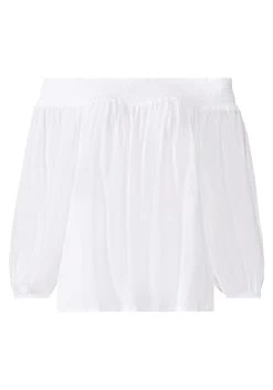 H.I.S Shirt Met 3/4-mouwen (Set Van 2) 35 H.I.S Shirt Met 3/4-mouwen (Set Van 2) -Beroemde Badkleding Winkel lascana blouse met carmenhals in lichte krinkel look wit 1