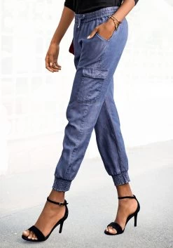 Beachtime T-shirt Etskantkwaliteit Met Iets Transparante Palmen (set, 2-delig, Set Van 2 - Set Van 2) -Beroemde Badkleding Winkel lascana comfortbroek in denim look blauw 2