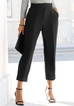 Comma 7/8-jumpsuit In Een Hoogwaardige Mix Met Modal -Beroemde Badkleding Winkel lascana comfortbroek met omslagzoom zwart 1